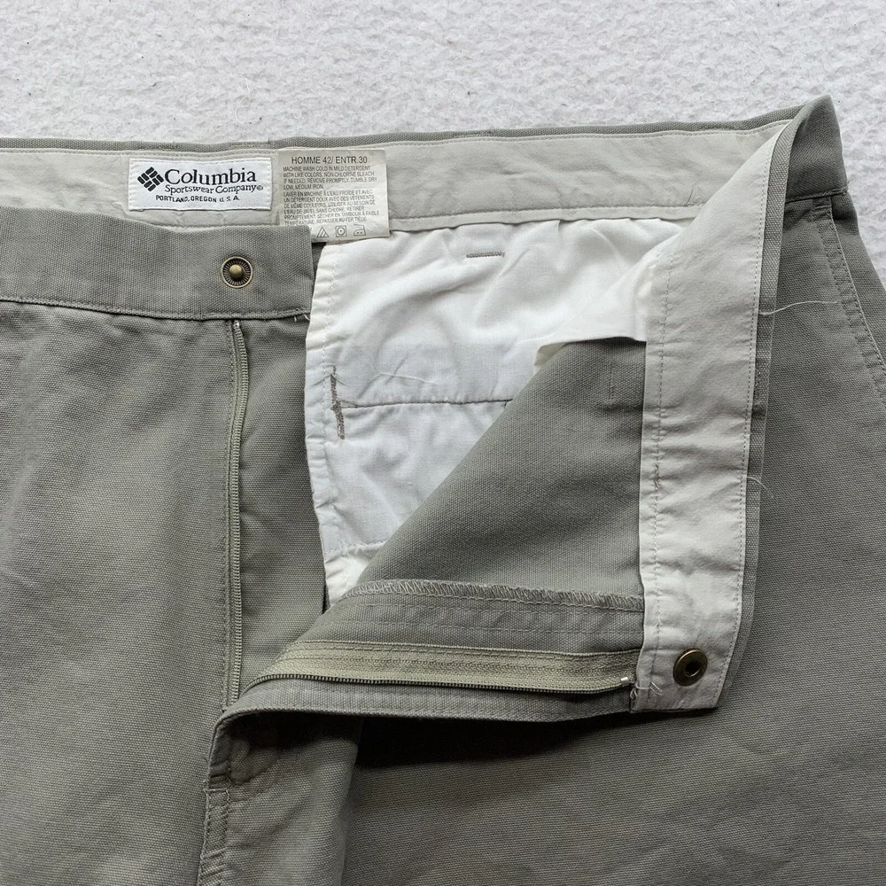 VTG Columbia ROC Cargo Pants Mens‎ 41x30 (Tag 42x30) Wide Leg Zip Pocket Hiking